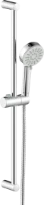 Hansa HansaBasic set de douche avec douchette 90 mm 3-jets avec barre 700 mm et flexible 1500 mm - chromé