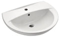 Procasa Normus 2.0 lavabo 600 x 450 x 190 mm - blanc - avec trou de robinet - avec trop-plein