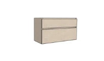 Procasa Klaire 65 - sous meuble lavabo avec 2 tirroirs 1200 x 435 x 650 mm - découpe central - linnen