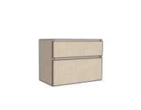 Procasa Klaire 65 - sous meuble lavabo avec 2 tirroirs 900 x 435 x 650 mm - découpe droite - linnen