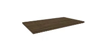 Procasa Klaire top - HPL plan vasque 700 x 460 x 18 mm - sans découpe - walnut