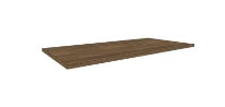 Procasa Klaire top - HPL plan vasque 900 x 460 x 18 mm - sans découpe - walnut