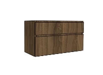 Procasa Klaire 65 - sous meuble lavabo avec 2 tirroirs 1200 x 435 x 650 mm - découpe droite - walnut