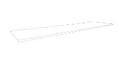 Procasa Klaire top - HPL plan vasque 1800 x 460 x 18 mm - sans découpe - blanc
