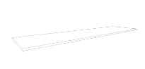 Procasa Klaire top - HPL plan vasque 1800 x 460 x 18 mm - sans découpe - blanc