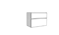 Procasa Klaire 65 - sous meuble lavabo avec 2 tirroirs 900 x 435 x 650 mm - découpe central - blanc