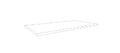 Procasa Klaire top - HPL plan vasque 800 x 460 x 18 mm - sans découpe - blanc