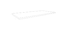 Procasa Klaire top - HPL plan vasque 900 x 460 x 18 mm - sans découpe - blanc