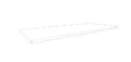 Procasa Klaire top - HPL plan vasque 1000 x 460 x 18 mm - sans découpe - blanc