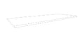 Procasa Klaire top - HPL plan vasque 1100 x 460 x 18 mm - sans découpe - blanc