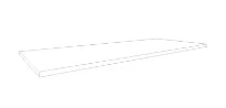 Procasa Klaire top - HPL plan vasque 1100 x 460 x 18 mm - sans découpe - blanc