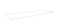 Procasa Klaire top - HPL plan vasque 1300 x 460 x 18 mm - sans découpe - blanc