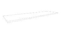 Procasa Klaire top - HPL plan vasque 1500 x 460 x 18 mm - sans découpe - blanc