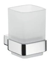 EMCO Loft, glashouder, wandmodel, kristalglas gesatineerd, chroom