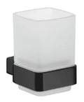 EMCO Loft, glashouder, wandmodel, kristalglas gesatineerd, zwart