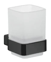 EMCO Loft, glashouder, wandmodel, kristalglas gesatineerd, zwart