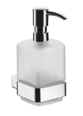 EMCO Loft, zeepdispenser, wandmodel, glas gesatineerd, chroom