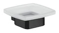 EMCO Loft, zeephouder, wandmodel, kristalglas gesatineerd, zwart