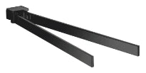 EMCO Loft, porte-serviettes, 2 parties pivotables 410mm, noir