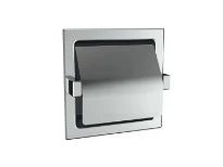EMCO System2, toiletrolhouder met klep, inbouw model, chroom