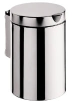 EMCO System2, poubelle avec couvercle, 3 litres, modèle mural, rond, chromé