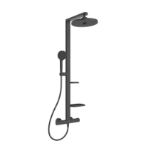 Ideal Standard Alu+ robinet thermostatique set de douche - douche de tête 260 mm - douchette 100 mm - noir mat