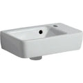 Geberit Renova Plan Compact lave-mains 360 x 250 mm - blanc - avec trou de robinet droite - avec trop-plein