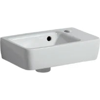Geberit Renova Plan Compact lave-mains 360 x 250 mm - blanc - avec trou de robinet droite - avec trop-plein