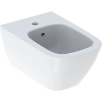 Bidet suspendu Geberit Smyle Square forme fermée - T 54cm - Trop-plein Visible - Blanc