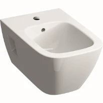Bidet suspendu Geberit Renova Plan forme semi-fermée - T 54cm - Trop-plein Visible - Blanc