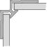 Huppe Acces Profilé d'angle, intérieur pour panneau muraux 2550 argent mat