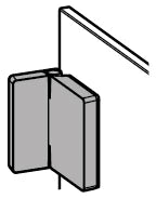 HUPPE AC Profilé articulé réglable chromé Pour segments fixes avec cadre partiel,