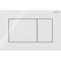 Geberit Sigma 01 Plaque de commande pour rinçage à 2 volumes, carré: Blanc