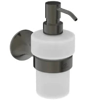 Ideal Standard La Dolce Vita distributeur de savon verre blanc - Gun Metal