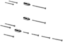 GESSI Technical Accessories Rallonge hauteur 25 mm pour mitigeur thermostatique haut débit avec inverseur. chromé