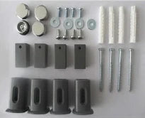Procasa Caldo/Calore Squaro kit de montage pour radiateur - complet - gris métallisé