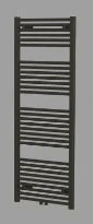 Procasa Caldo Rondo sèche-serviette à tubes ronds - 1400x600mm - 735W - raccordement en bas - noir mat
