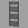 Procasa Caldo Rondo sèche-serviette à tubes ronds - 1200x600mm - 617W - raccordement en bas - noir mat