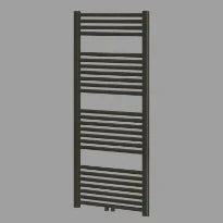 Procasa Caldo Rondo sèche-serviette à tubes ronds - 1200x600mm - 617W - raccordement en bas - noir mat