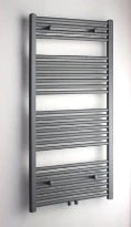 Procasa Caldo Rondo sèche-serviette à tubes ronds - 1200x600mm - 617W - raccordement en bas - gris mat