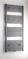 Procasa Caldo Rondo sèche-serviette à tubes ronds - 1400x600mm - 735W - raccordement en bas - gris mat