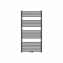 Procasa Caldo Squaro sèche-serviette à tubes carrés - 1200x600mm - 612W - raccordement en bas - noir mat
