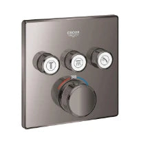 Grohe Grohtherm SmartControl façade thm carrée 3sc - Hard Graphite