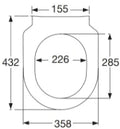 Villeroy & Boch Architectura siège des toilettes - blanc - charnière inox