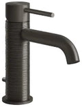 GESSI Trame Mitigeur lavabo, avec vidage et flexibles de raccordement. Black Metal Brossé PVD