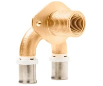 RIIFO Multi culasse à sertir en laiton en U pour plaques de plâtre FF 16 x 1/2 F x 16 mm - DWT35