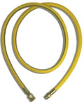 SGA Gasflex EN14800 inox flexible gaz MF 1/2 x 1/2 - 2000 mm - approuvé ARGB - avec gaine jaune