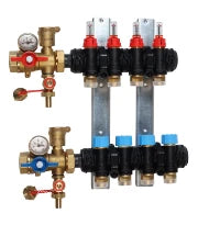 Giacomini UFH collecteur chauffage au sol en technopolymère 4/4 - 12 x EK3/4 (0-5 l/m)