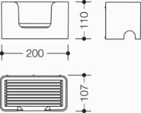 Hewi LifeSystem boîte de rangement avec trou d'évacuation -amovible blanc