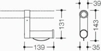 Hewi 801 distributeur de papier WC pour montage ultérieur, blanc pur